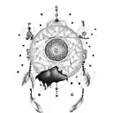 dream catcher tattoo design idea