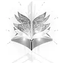 A tattoo of an open book with rays of light bursting out of it tattoo design idea