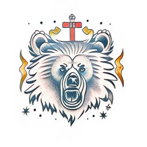 spirit of the bear, otso, finnish folklore tattoo design idea
