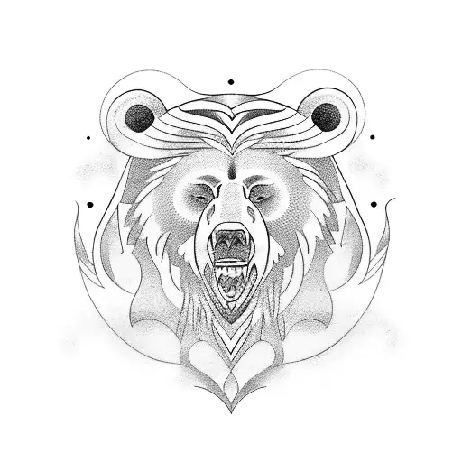 spirit of the bear, otso, finnish folklore tattoo design idea