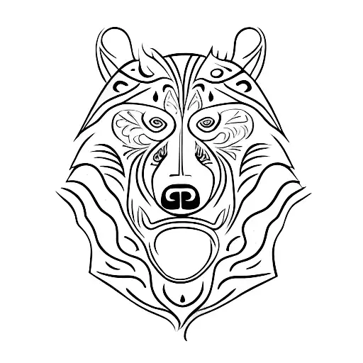 spirit of the bear, otso, finnish folklore tattoo design idea