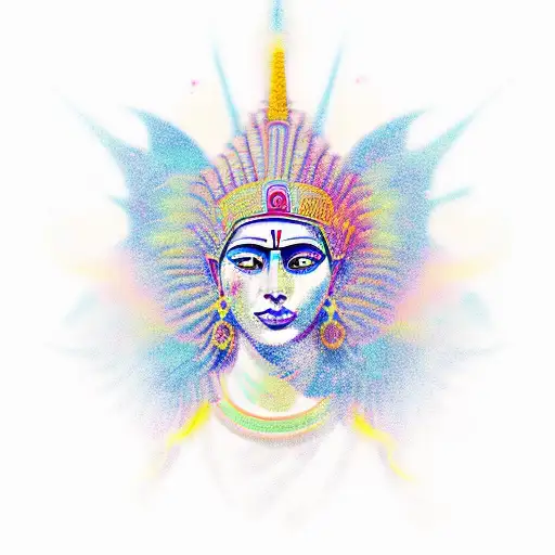 isis godess,mayan,angle tattoo design idea