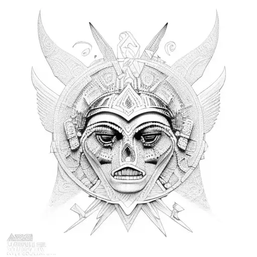 isis,mayan,angle tattoo design idea