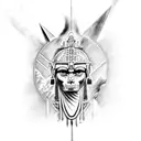 isis,mayan,angle tattoo design idea