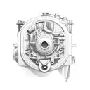 Car engine tattoo design idea