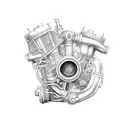 Car engine tattoo design idea