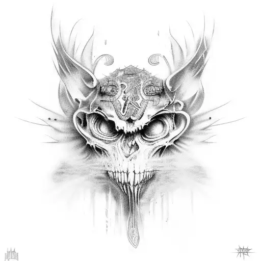 A word jone design incorporating elements of metal music and graffiti tattoo design idea