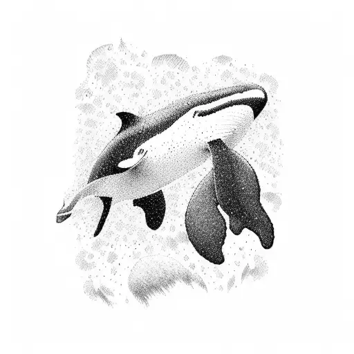 killer whale tattoo design idea
