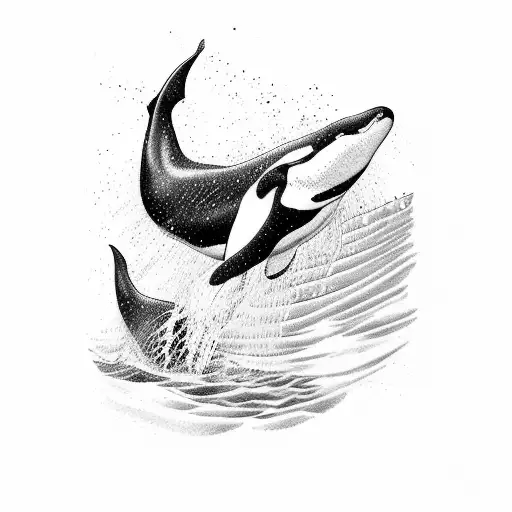 killer whale tattoo design idea