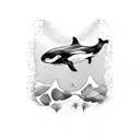 killer whale tattoo design idea
