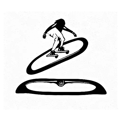 skateboard with text skate or die tattoo design idea