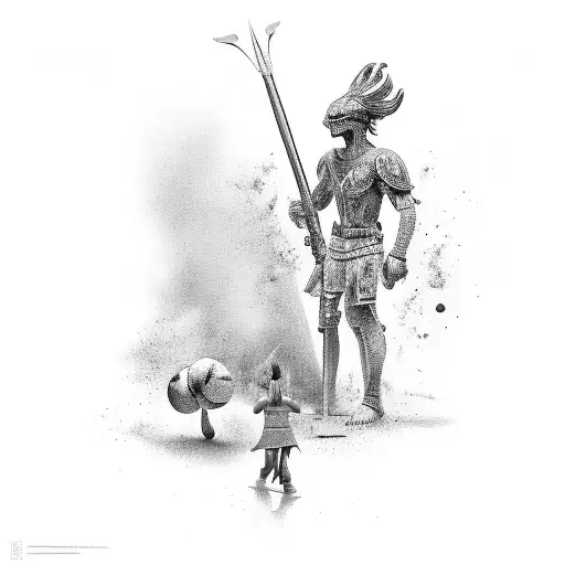 David vs Goliath tattoo design idea