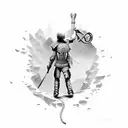 David and Goliath tattoo design idea