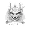 David and Goliath tattoo design idea