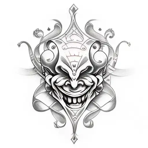 jester tattoo design idea