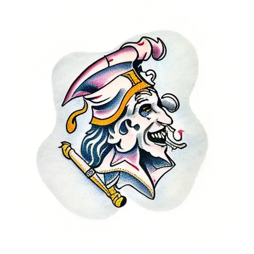 jester from the 16th century  tattoo design idea