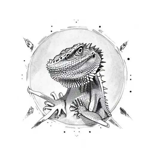 bearded dragon tattoo design idea