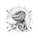bearded dragon tattoo design idea