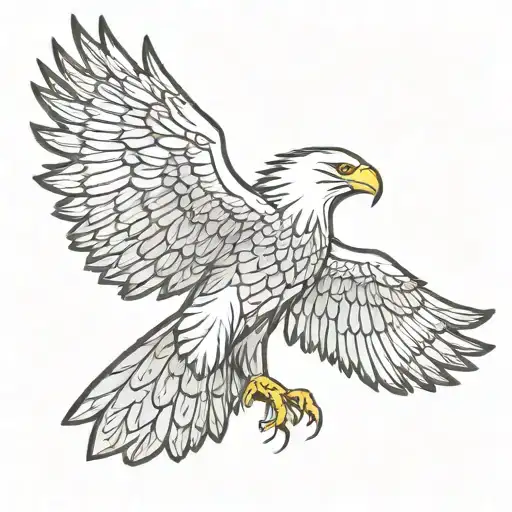 eagle wings tattoo design idea