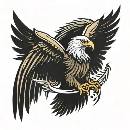 eagle wings tattoo design idea
