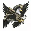 eagle wings tattoo design idea