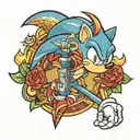 sonic  the hedgehog  tattoo design idea