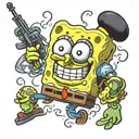 spongebob tattoo design idea