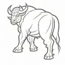 Minotaur standing guard tattoo design idea