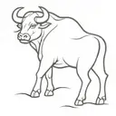 Minotaur standing guard tattoo design idea