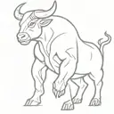 Minotaur standing guard tattoo design idea