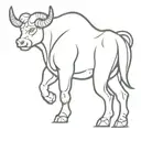 Minotaur standing guard tattoo design idea