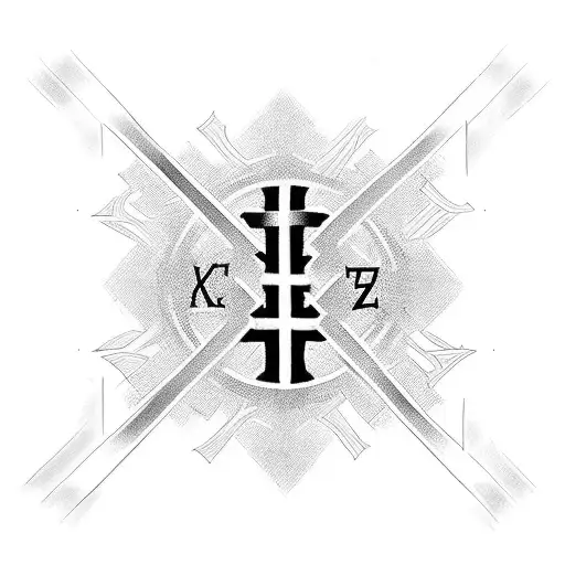 cross with the name Kruz tattoo design idea