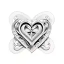 Combine the letters K and J together with a heart motif for a unique tattoo tattoo design idea
