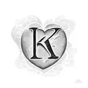 Combine the letters K and J with a heart motif for a unique tattoo tattoo design idea