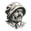 Lenin and Mf doom tattoo design idea