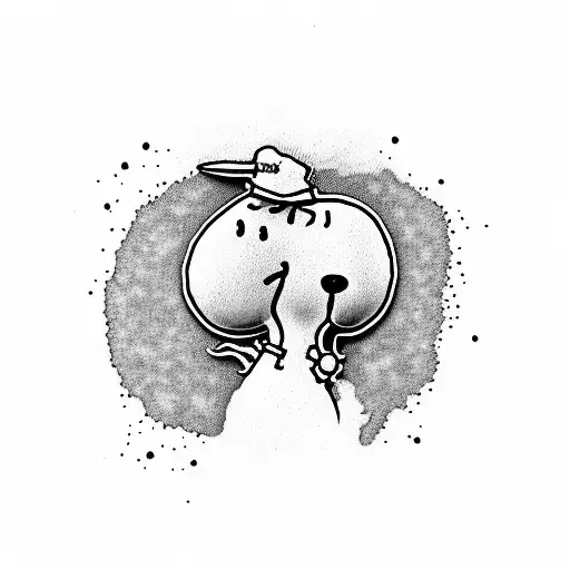 woodstock snoopy tattoo design idea