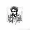 Bob dylan quote tattoo design idea