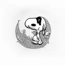 woodstock snoopy tattoo design idea
