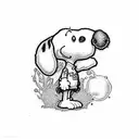 woodstock snoopy tattoo design idea