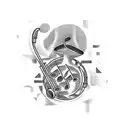 "Music serves to elevate lift our souls fill our hearts with love and hope" tattoo design idea