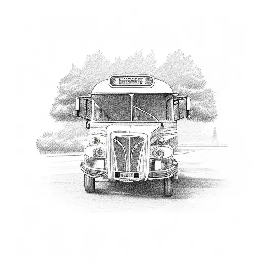 route master bus with advertising tattoo design idea
