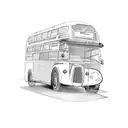 route master bus with advertising tattoo design idea
