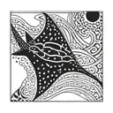 spotted eagle ray swimming tattoo design idea