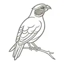 quail with feathers tattoo design idea