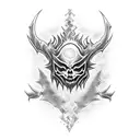 gothic emo dark demon tattoo design idea