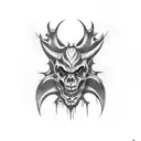 gothic emo dark demon tattoo design idea