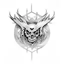 gothic emo dark demon tattoo design idea