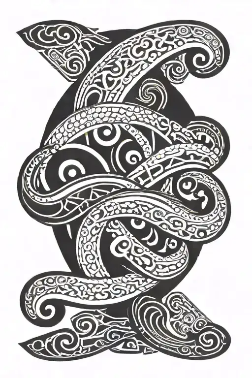 Filipino japanese tribal arm sleeve tattoo tattoo design idea