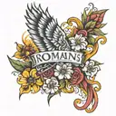 romans 8:11 tattoo design idea