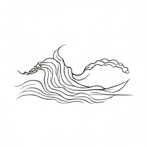 nothing lasts forever nothing is perfect nothing else water waves tattoo design idea